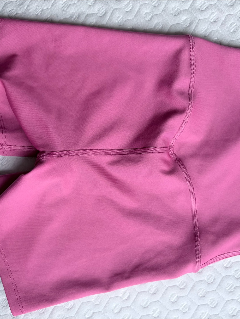 ALO Yoga High-Waist Bubblegum Pink Bike Shorts - Picture 2 of 3
